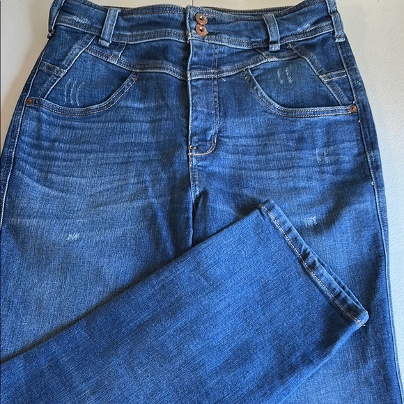 Pilcro and the Letterpress Classic Blue Straight Leg Jeans - Picture 1 of 4